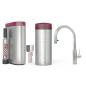 Preview: Quooker Flex Round | COMBI | CUBE + Filter | verchromt glänzend | sofort-Kochend-Wasserhahn
