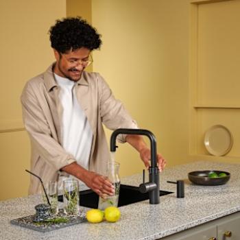 Quooker Flex Square | Reservoirs PRO3 | schwarz | sofort-Kochend-Wasserhahn