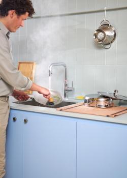 Quooker Flex Square | PRO3 | verchromt glänzend | sofort-Kochend-Wasserhahn