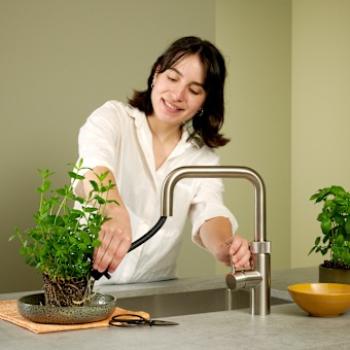 Quooker Flex Square | PRO3 | CUBE & Filter | Voll-Edelstahl | sofort-Kochend-Wasserhahn