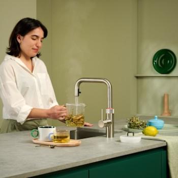 Quooker Flex Square | PRO3 | CUBE & Filter | Voll-Edelstahl | sofort-Kochend-Wasserhahn