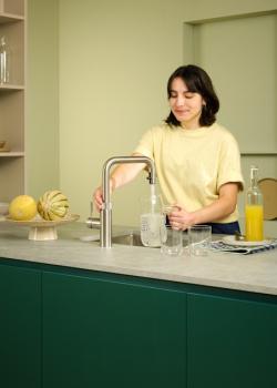 Quooker Flex Square | PRO3 | CUBE & Filter | Voll-Edelstahl | sofort-Kochend-Wasserhahn