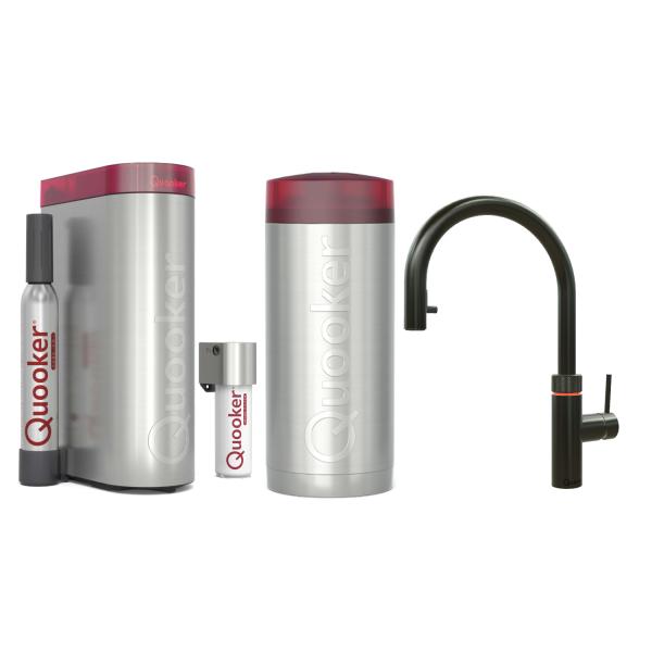 Quooker Flex | Reservoirs COMBI+ | CUBE & Filter | Gunmetal | sofort-Kochend-Wasserhahn