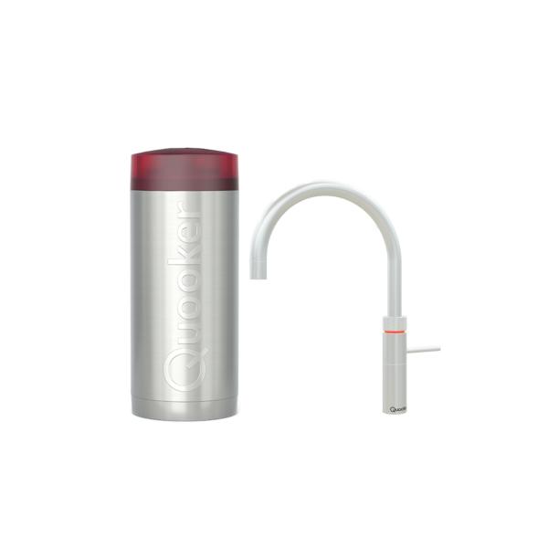 Quooker Fusion Round | Reservoirs COMBI+ | Voll-Edelstahl | sofort-Kochend-Wasserhahn