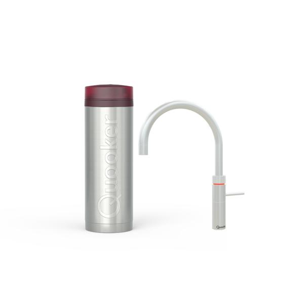 Quooker Fusion Round | Reservoirs PRO3 | Voll-Edelstahl | sofort-Kochend-Wasserhahn