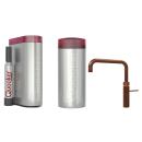 Quooker Fusion Square | Reservoirs COMBI | CUBE | Kupfer Rosé | sofort-Kochend-Wasserhahn