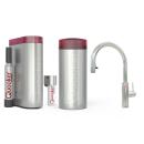 Quooker Flex Round | COMBI | CUBE + Filter | verchromt glänzend | sofort-Kochend-Wasserhahn